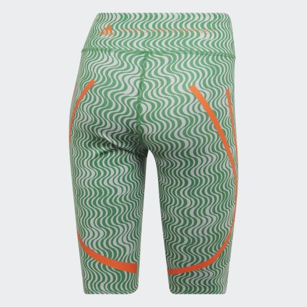 Adidas By Stella Mccartney Leggings De Cyclisme Imprimés Truepurpose Mode Vert