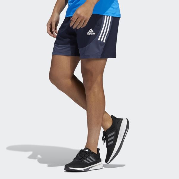Short Slim Aeroready 3 Bandes Encre Adidas