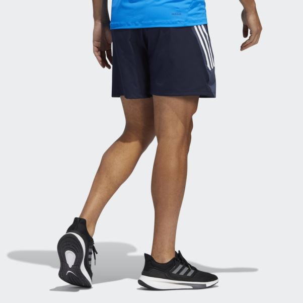 Short Slim Aeroready 3 Bandes Encre Adidas