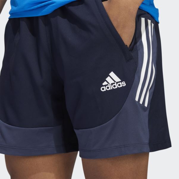 Short Slim Aeroready 3 Bandes Encre Adidas