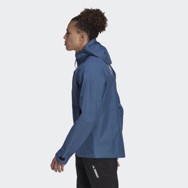 Veste De Pluie Adidas Terrex Gore-tex Paclite Acier