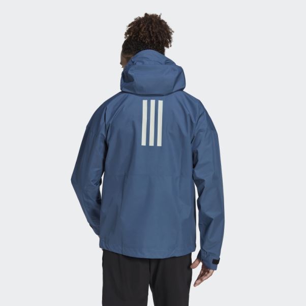 Veste De Pluie Adidas Terrex Gore-tex Paclite Acier