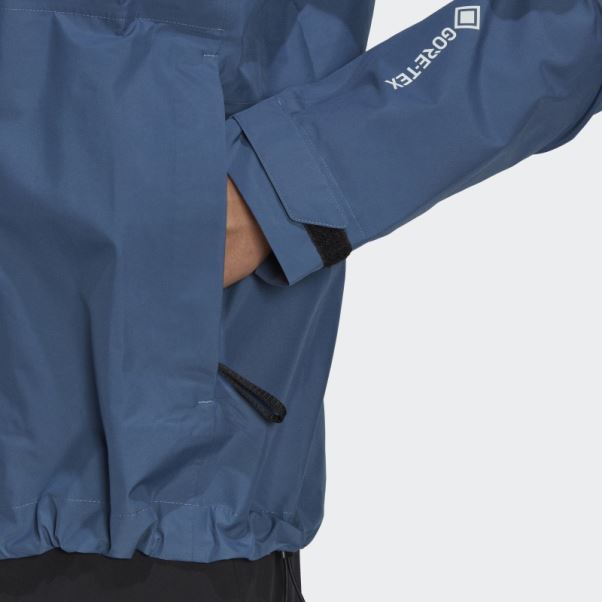 Veste De Pluie Adidas Terrex Gore-tex Paclite Acier