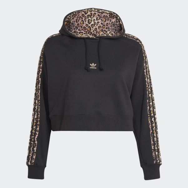 Sweat à Capuche Noir Logo (taille Plus) Adidas