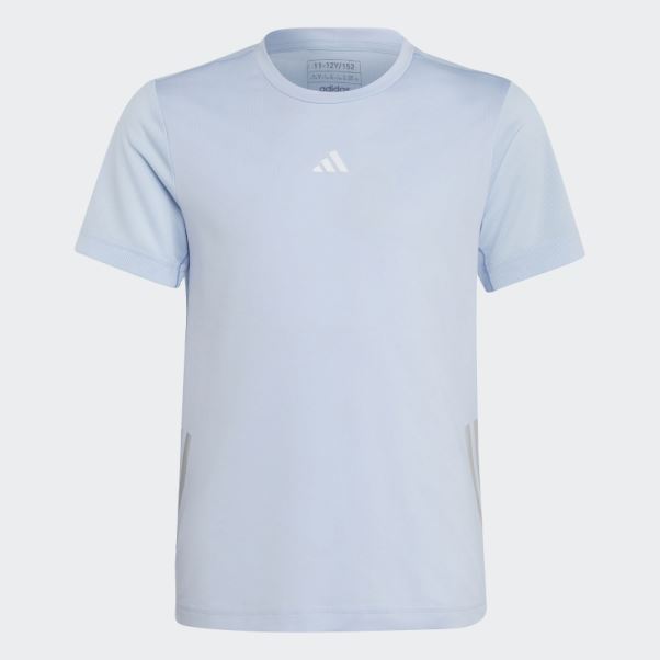 T-shirt à 3 Bandes Aeroready Bleu Aube Adidas