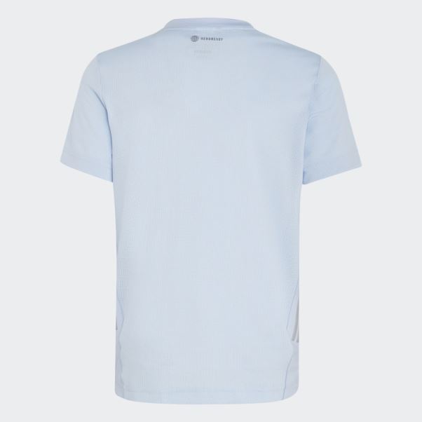 T-shirt à 3 Bandes Aeroready Bleu Aube Adidas