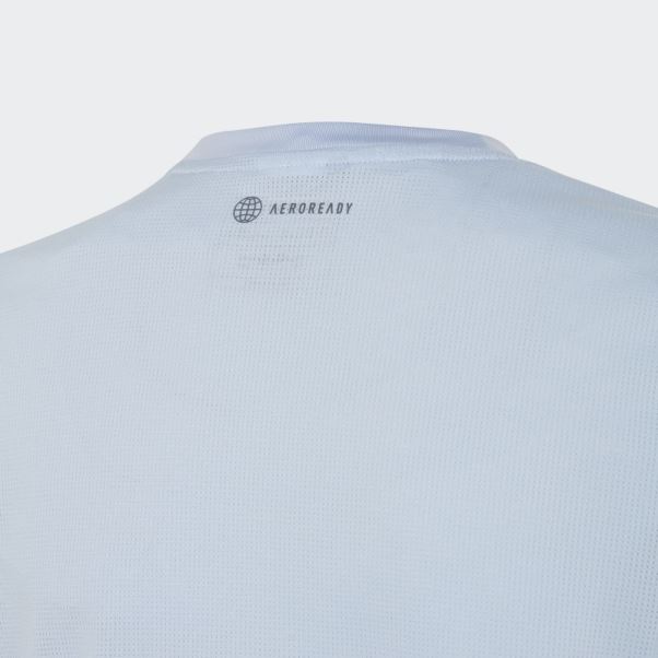 T-shirt à 3 Bandes Aeroready Bleu Aube Adidas