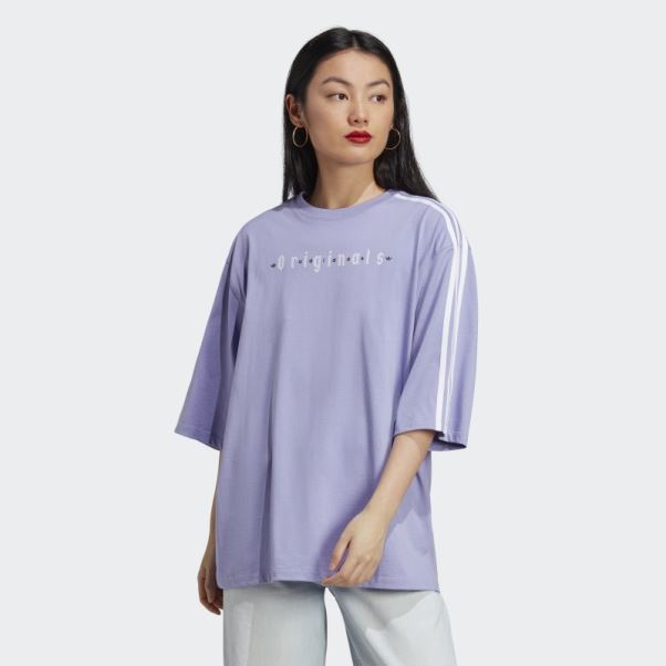 T-shirt Oversize Violet Clair Adidas