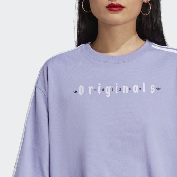 T-shirt Oversize Violet Clair Adidas