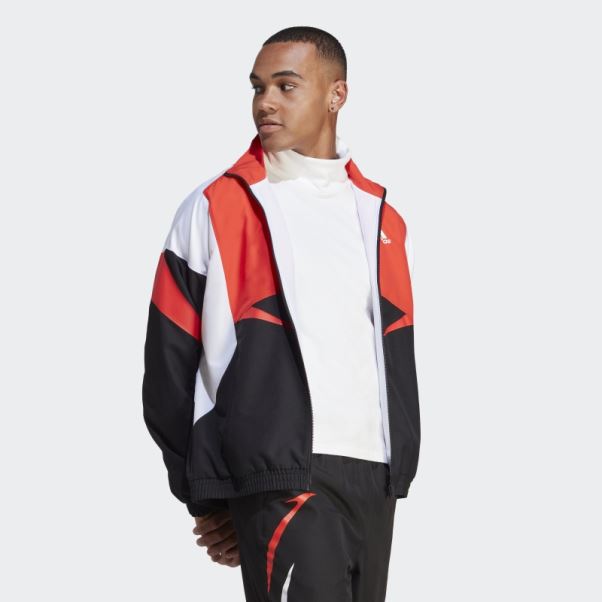 Haut De Survêtement Adidas Color Block Noir