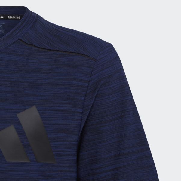 T-shirt Adidas Aeroready Chiné Bleu Foncé
