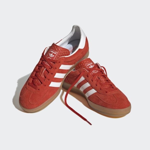 Adidas Gazelle Orange Gras Chaussures D'intérieur