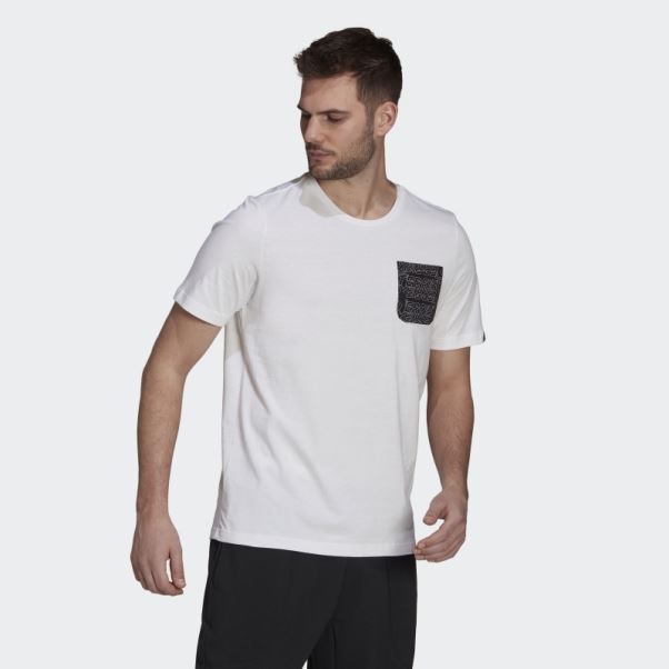 Tee Shirt Graphique Adidas Terrex Pocket Blanc