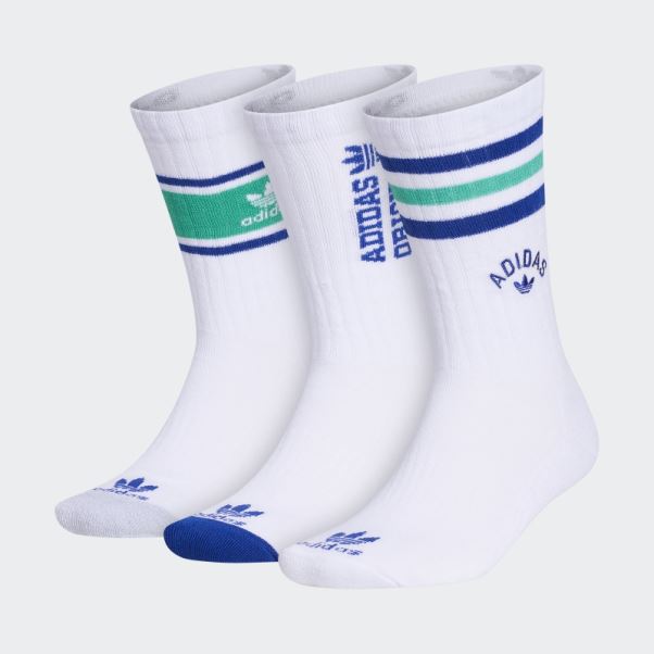 Chaussettes New Prep Crew 3 Paires Adidas Blanc