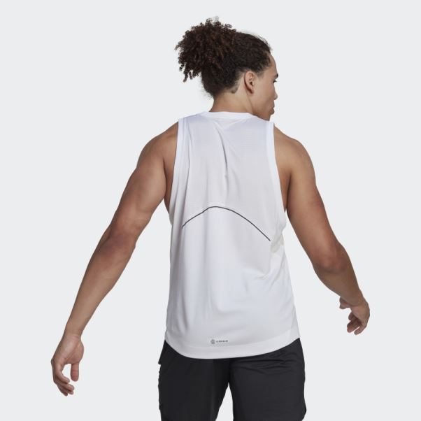 Adidas Hiit Spin Débardeur D'entraînement Blanc