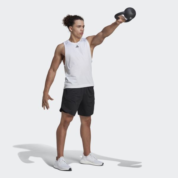 Adidas Hiit Spin Débardeur D'entraînement Blanc