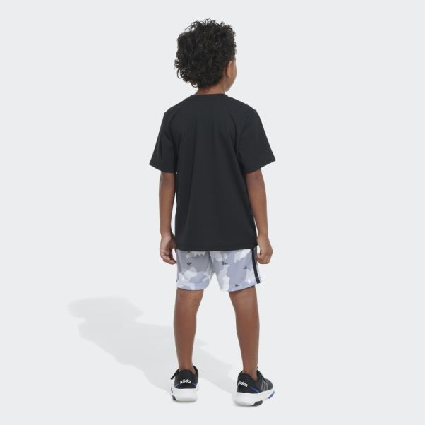 Poly Tee Camo Aop Short Adidas Noir