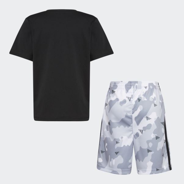 Poly Tee Camo Aop Short Adidas Noir