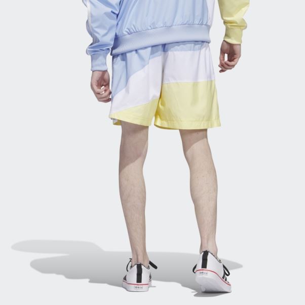 Short Adidas Swirl Tissé Bleu Aube