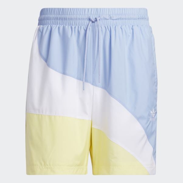 Short Adidas Swirl Tissé Bleu Aube
