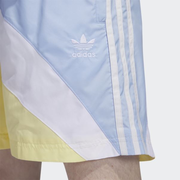 Short Adidas Swirl Tissé Bleu Aube