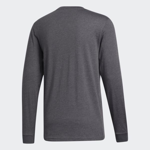 T-shirt Adidas écusson De Sport Gris Foncé Chiné