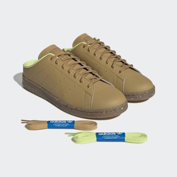 Adidas Stan Smith Beige Doré Plant And Grow Mules