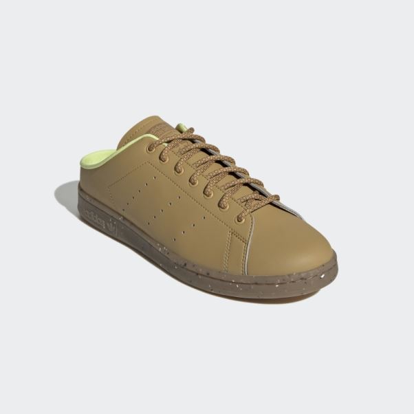 Adidas Stan Smith Beige Doré Plant And Grow Mules