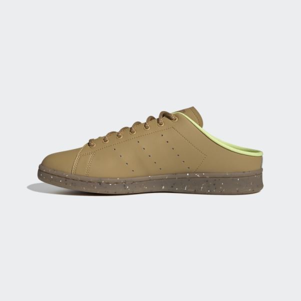 Adidas Stan Smith Beige Doré Plant And Grow Mules