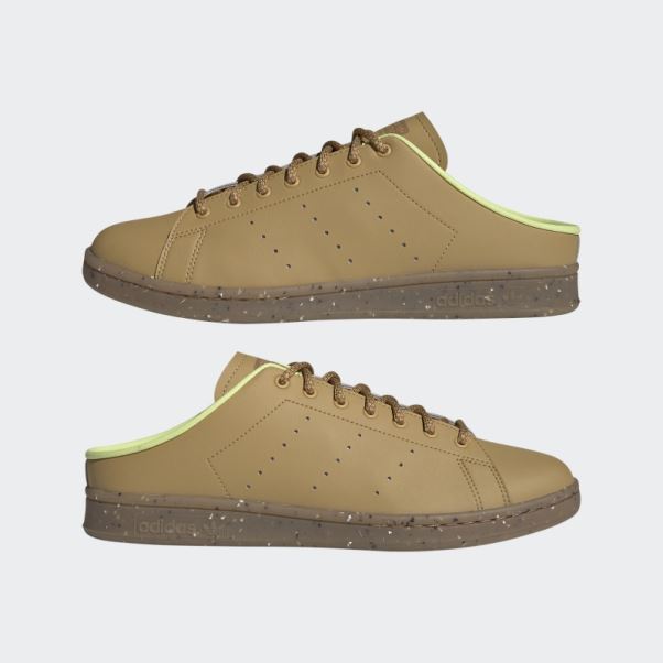Adidas Stan Smith Beige Doré Plant And Grow Mules