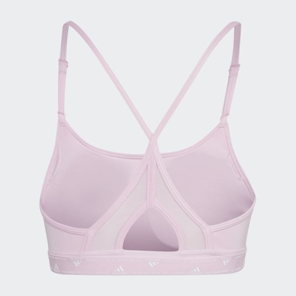 Brassière De Maintien Léger Adidas Aeroreact Training Rose