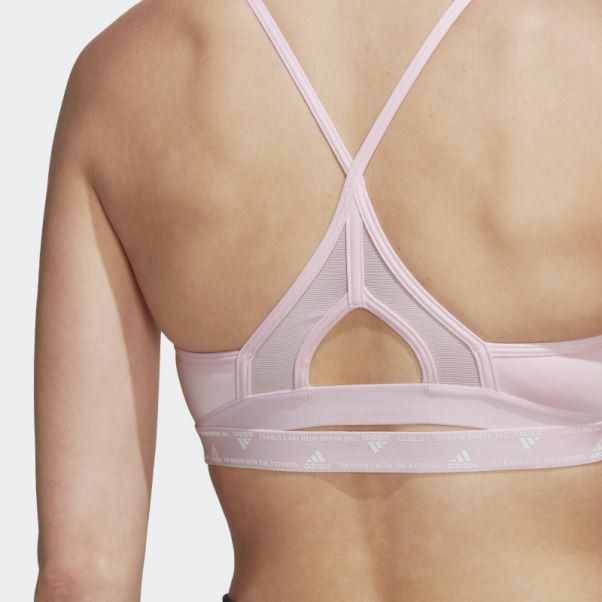 Brassière De Maintien Léger Adidas Aeroreact Training Rose
