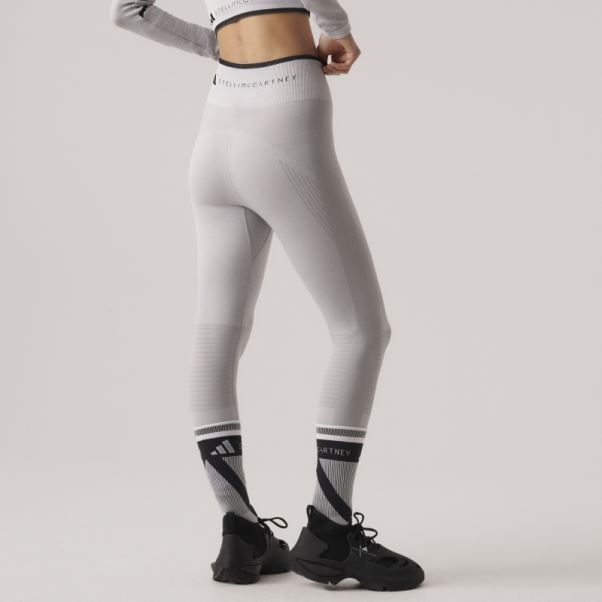 Adidas By Stella Mccartney Truestrength Yoga Collant 7/8 Gris Uni Mgh