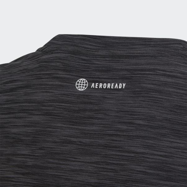 Tee Shirt Aeroready Chiné Adidas Gris