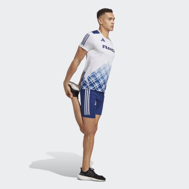 Legging De Course Court Adidas Promo Adizero Bleu Victoire