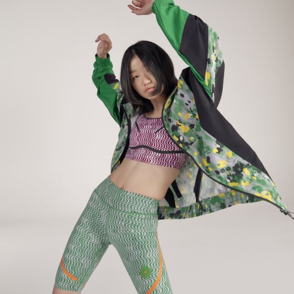 Adidas By Stella Mccartney Haut De Survêtement Tissé Imprimé Hot Onix