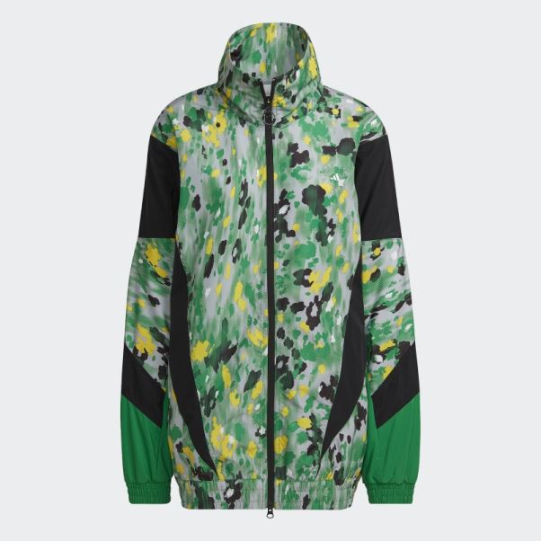 Adidas By Stella Mccartney Haut De Survêtement Tissé Imprimé Hot Onix