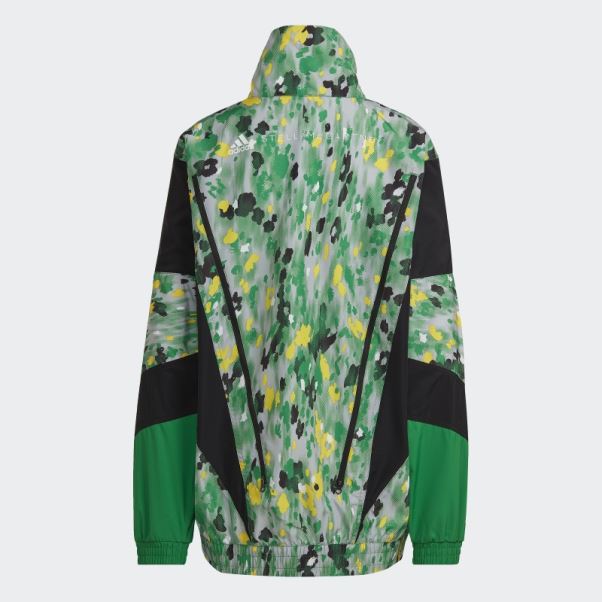 Adidas By Stella Mccartney Haut De Survêtement Tissé Imprimé Hot Onix