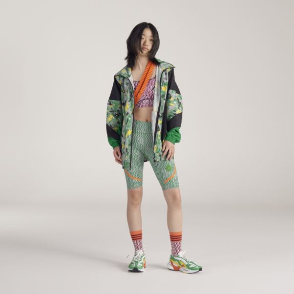 Adidas By Stella Mccartney Haut De Survêtement Tissé Imprimé Hot Onix
