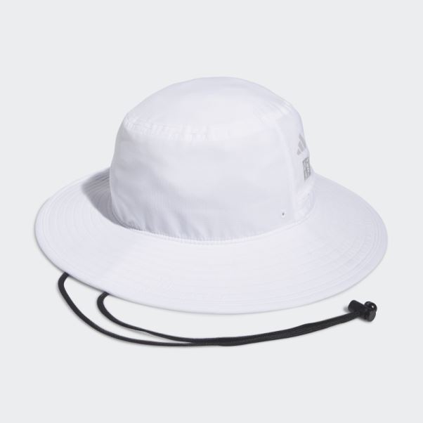 Adidas Casquette De Golf Blanche à Large Bord Crestable