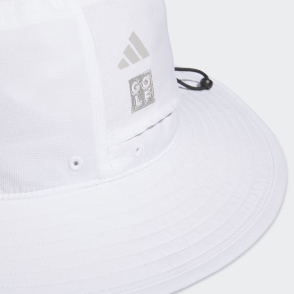 Adidas Casquette De Golf Blanche à Large Bord Crestable