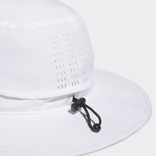 Adidas Casquette De Golf Blanche à Large Bord Crestable