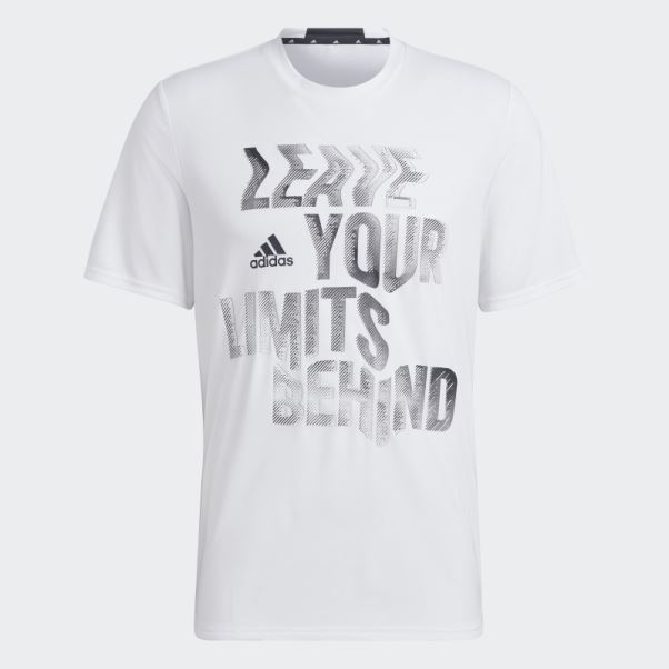 Conçu Pour Le Mouvement T-shirt D'entraînement à Slogan Aeroready Hiit Adidas Blanc