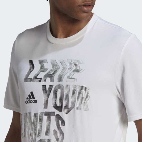 Conçu Pour Le Mouvement T-shirt D'entraînement à Slogan Aeroready Hiit Adidas Blanc