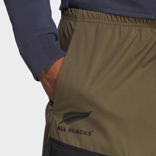 Adidas All Blacks Rugby Lifestyle Pantalon De Survêtement Fuselé Olive