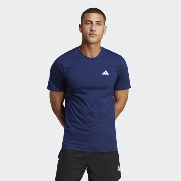 T-shirt D'entraînement Adidas Train Essentials Feelready Bleu Foncé