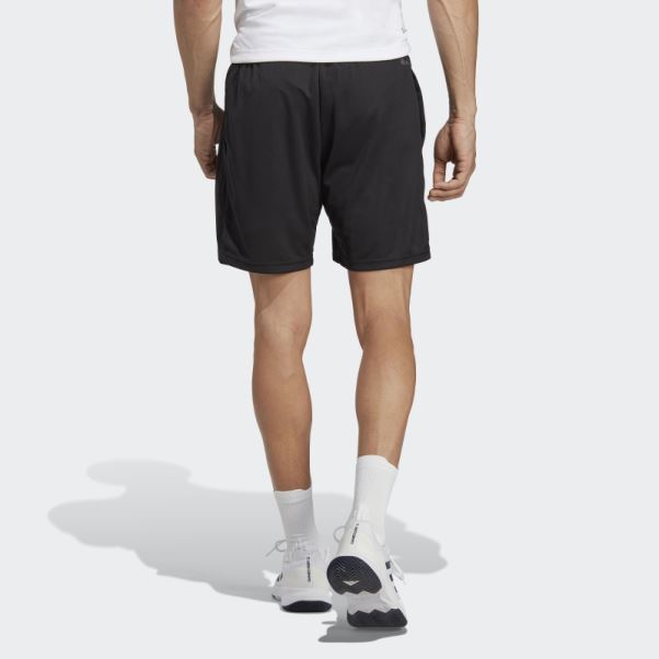 Short De Tennis En Maille Adidas Heat.rdy Noir