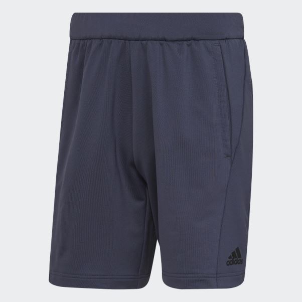 Short D'entraînement De Yoga Adidas Bleu Marine Mel