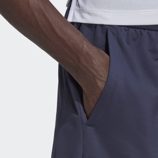 Short D'entraînement De Yoga Adidas Bleu Marine Mel