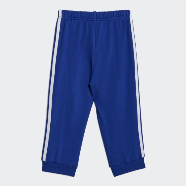 Pantalon De Jogging En Molleton Colorblock Bleu Adidas